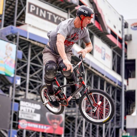 Among the activities in the BMS Fan Zone is the BMX Stunt Team putting on high flying exhibitions each day.