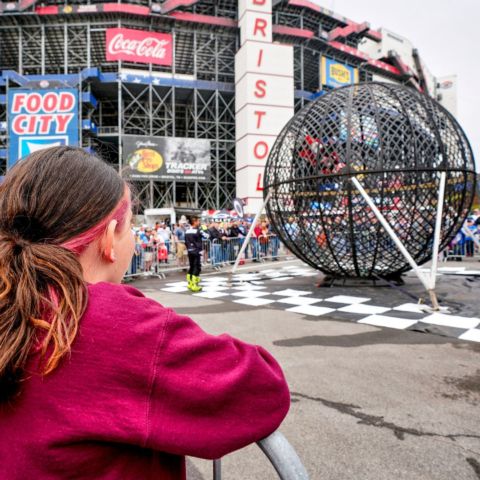 The Globe of Death exhibition is one of the many thrilling attractions available for guests to enjoy in the BMS Fan Zone.