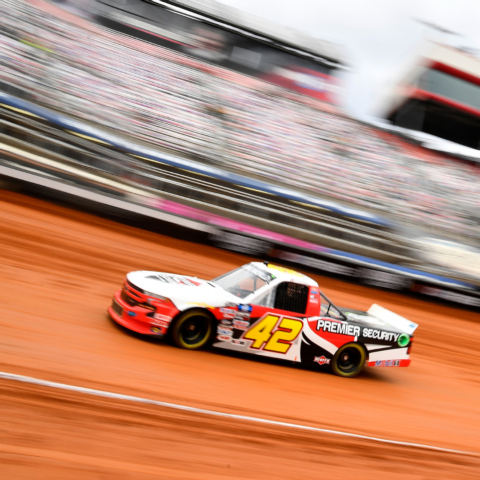 Carson Hocevar finished second in the WEATHER GUARD Truck Race on Dirt last year and comes into the race this year at dirt-covered BMS with plenty of momentum from his breakthrough victory last weekend at Texas Motor Speedway.