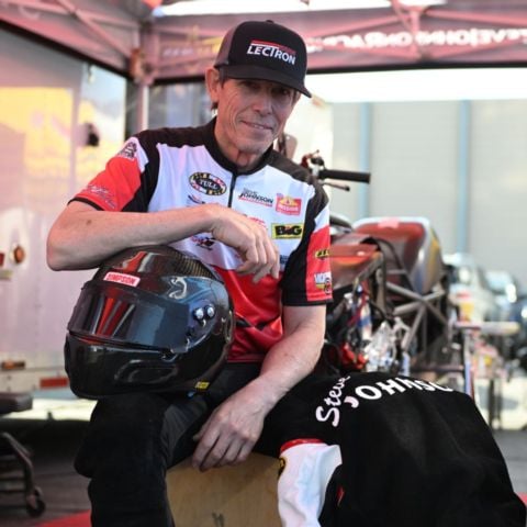 Defending Bristol Pro Stock Motorcycle winner Steve Johnson loves racing at Thunder Valley.