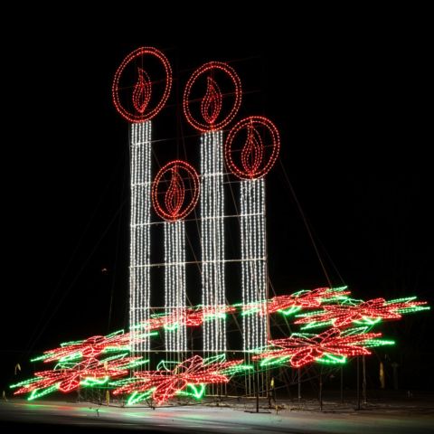 The beautiful Candelabra display is one of the all-time favorites of the Pinnacle Speedway In Lights powered by TVA, which opens tonight at Bristol Motor Speedway & Dragway for the 26th year.