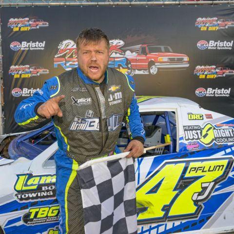 Brad Chandler scored the win in the Midwest Compacts All-Star feature race Saturday at BMS.