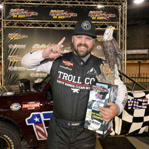 Keith McGee won the Danger Ranger on Dirt victory Saturday at Bristol Motor Speedway.