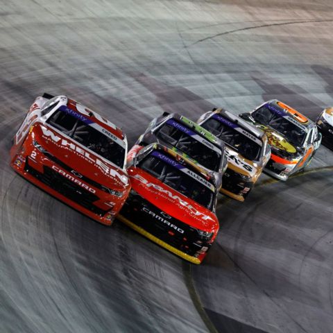 Sheldon Creed (2) and Justin Allgaier (7) are two of the 12 drivers who will begin the pursuit of championship glory Friday night at Bristol Motor Speedway in the Food City 300 during the NASCAR Xfinity Series Round of 12 Playoff opener.