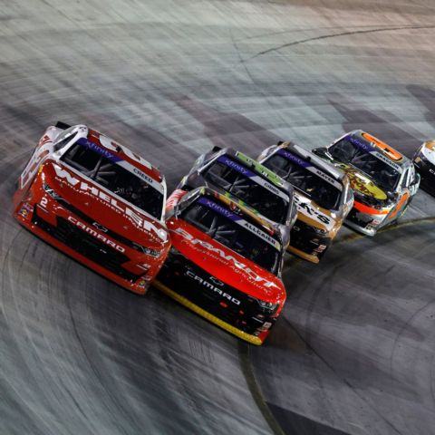 Sheldon Creed (2) and Justin Allgaier (7) are two of the 12 drivers who will begin the pursuit of championship glory Friday night at Bristol Motor Speedway in the Food City 300 during the NASCAR Xfinity Series Round of 12 Playoff opener.