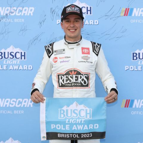 Christopher Bell won the Busch Light Pole for America's Night Race on Saturday, his third-straight pole and fifth of the season.
