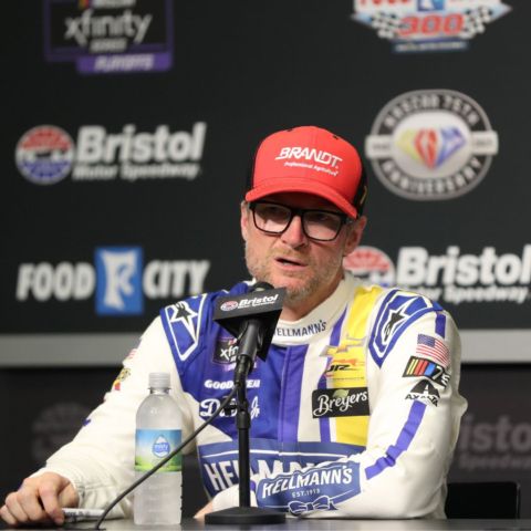 Dale Earnhardt Jr. met with media following the Food City 300 as the winning team owner for JR Motorsports driver Justin Allgaier. He also talked about his night behind the wheel of the No. 88 Chevy.