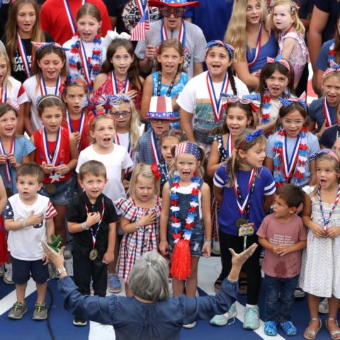 The Motor Racing Outreach Children's Choir has been singing the National Anthem at the Bass Pro Shops Night Race for more than two decades and it's always a wonderful way to begin the tradition-rich race.