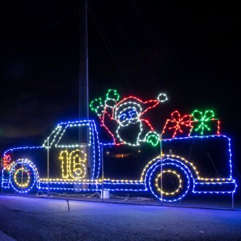 There are lots of festive displays to see at the Pinnacle Speedway In Lights at Bristol Motor Speedway.