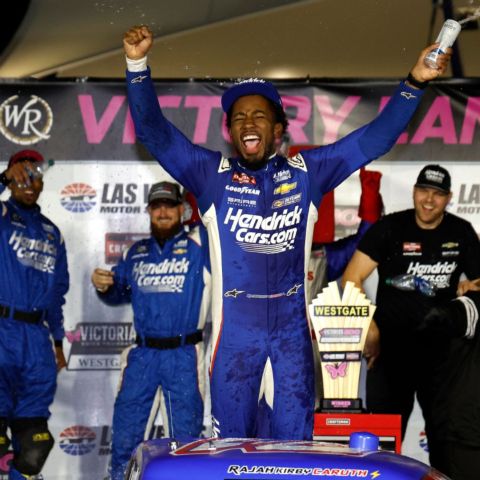 Two weeks ago Rajah Caruth made NASCAR history in Las Vegas by becoming only the third black driver to win one of its major races.