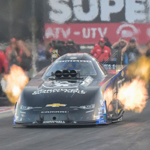 Defending Funny Car winner Austin Prock is tough to beat in his 12,000 horsepower Chevy.