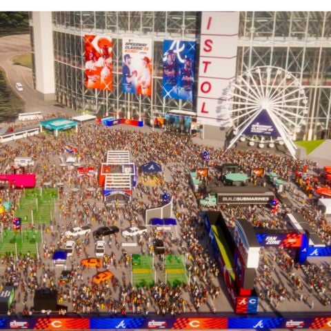 The Fan Zone at the MLB Speedway Classic.