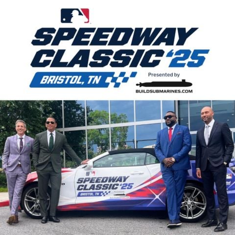 Major League Baseball recently announced the FOX team for coverage of the MLB Speedway Classic at Bristol Motor Speedway on August 2 between the Atlanta Braves and Cincinnati Reds. The lineup includes (from left to right) announcer Kevin Burkhardt, Alex Rodriguez, David “Big Papi” Ortiz and Derek Jeter.