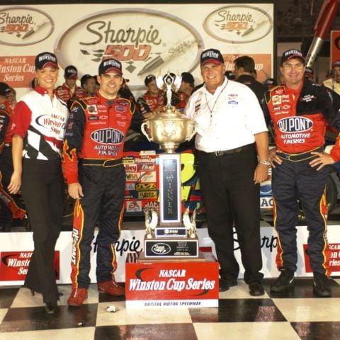 Jeff Gordon won his only Night Race -- his fifth Bristol Cup win -- by bumping Rusty Wallace in the final laps in the 2002 Night Race.