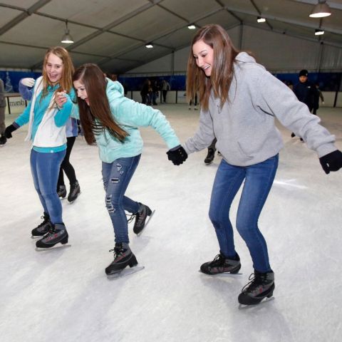 After you tour the Food City Speedway In Lights, you will want to head across campus to lace up your skates and hit the ice at the Tri-Cities Airport Ice Rink presented by Stateline Services.