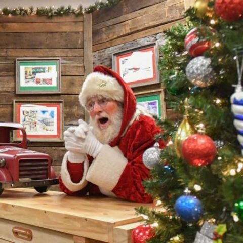 Make sure you schedule a visit with Santa at the Barter Theatre Santa Hut at Food City Speedway In Lights.
