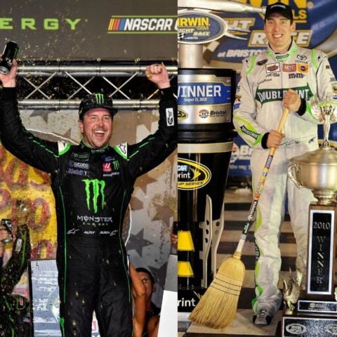 Kurt (left) and Kyle Busch have 15 Cup Series victories at Bristol between them.