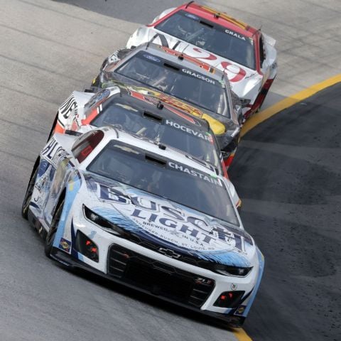 Ross Chastain (1) loves racing at Bristol and should be in the mix late on Sunday in the Food City 500.