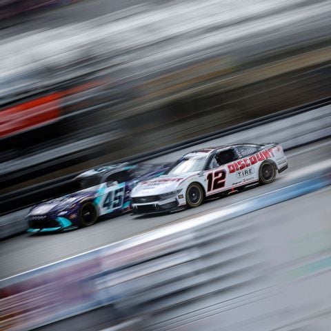 Ryan Blaney (12) and Tyler Reddick (45) will start on the front row in tomorrow's Food City 500 at Bristol Motor Speedway.