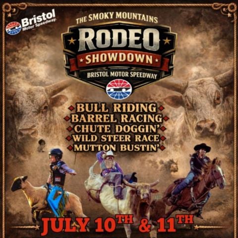 The Smoky Mountains Rodeo Showdown is coming to Bristol Motor Speedway July 10-11.