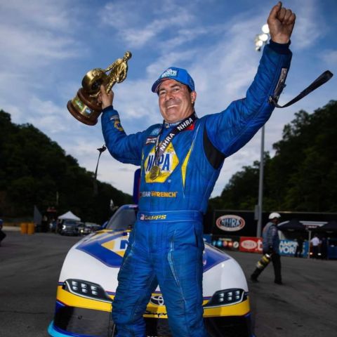 NHRA Funny Car driver Ron Capps has won eight Wally trophies at the NHRA Thunder Valley Nationals at Bristol Dragway over parts of three decades. He is the 2026 honoree for the prestigious Legends of Thunder Valley hall of fame.