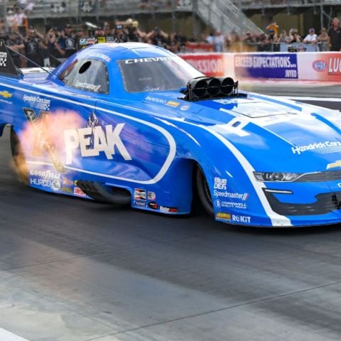 Jack Beckman scored the Mission #2Fast2Tasty Challenge Saturday at Bristol Dragway.