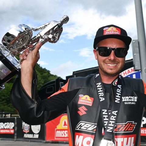 Gaige Herrera became Bristol's first repeat Pro Stock Motorcycle winner by claiming the 2026 Super Grip NHRA Thunder Valley Nationals.