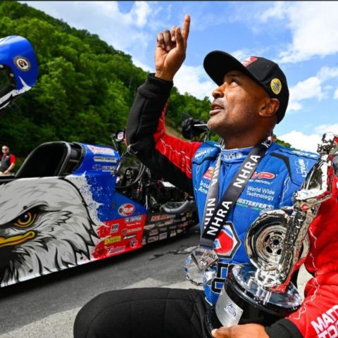 Antron Brown finally broke through to claim a Top Fuel victory at Bristol Dragway.