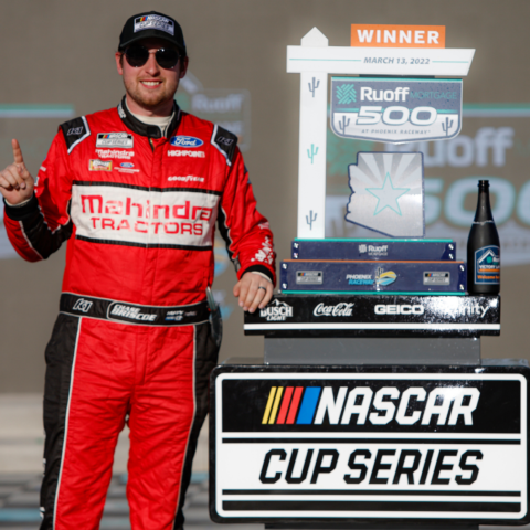 Chase Briscoe earned his first Cup Series victory March 13 at Phoenix Raceway in Arizona.