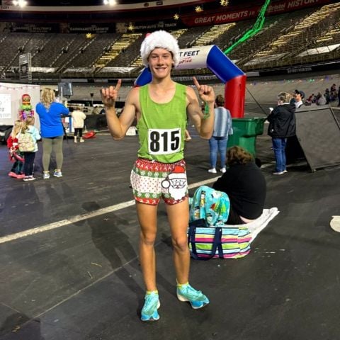 The Mycroft Signs Speedway In Lights 5K allows participants to run or walk to complete the more than three-mile route.