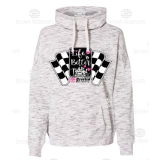BMS LADY LIFE IS BETTER HOODIE White