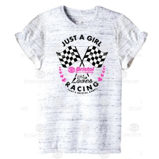 BMS LADIES JUST A GIRL TEE White
