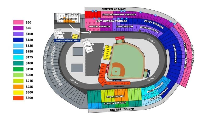 MLB Speedway Classic Seating Chart Header Image