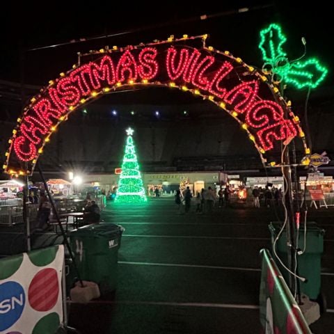 There are selfie photo spots, marshmallows to roast, amusement rides to enjoy, and so much fun to be had in the Christmas Village presented by HSN at Food City Speedway In Lights.